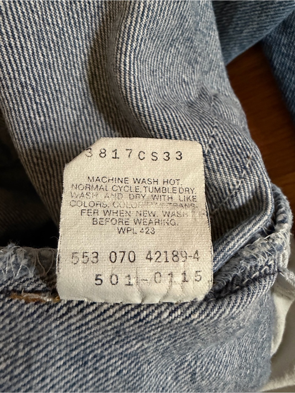 Vintage Levi's 501 USA made Jeans tagged 33x32 actual 30.5x30 - Picture 6 of 7